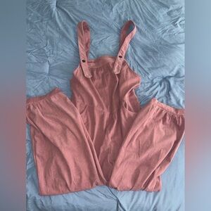 Pink Jumpsuit with Adjustable Straps